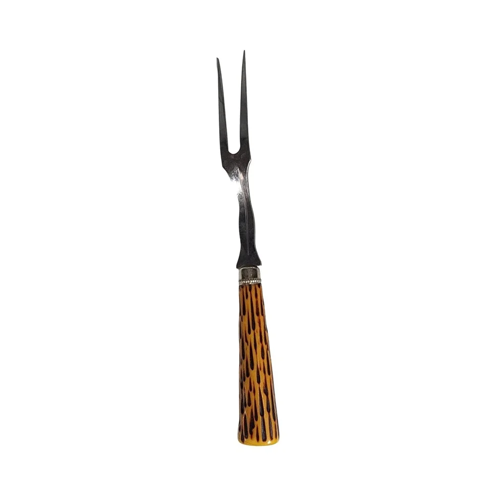 Vintage Stainless Steel Carving Fork  Handle Made‎ in USA 9.5 Inch